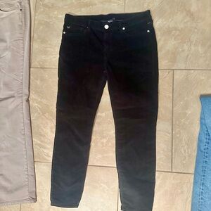 True Religion Black Corduroy Slim Pants Halle